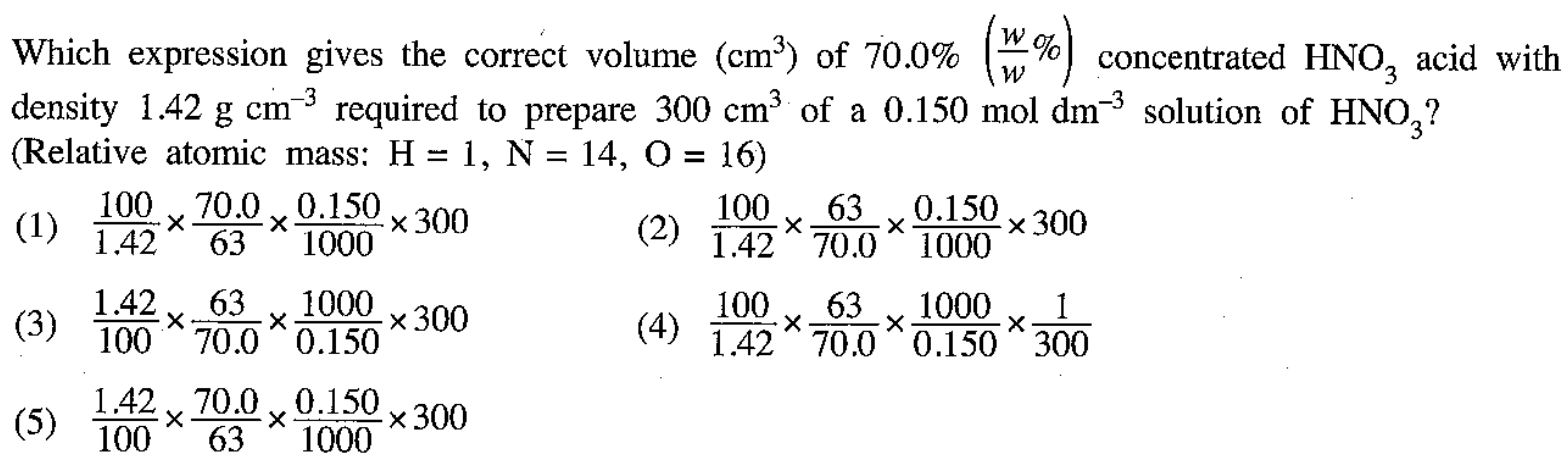 AL 2021 Chemistry Unit 3 Question 12