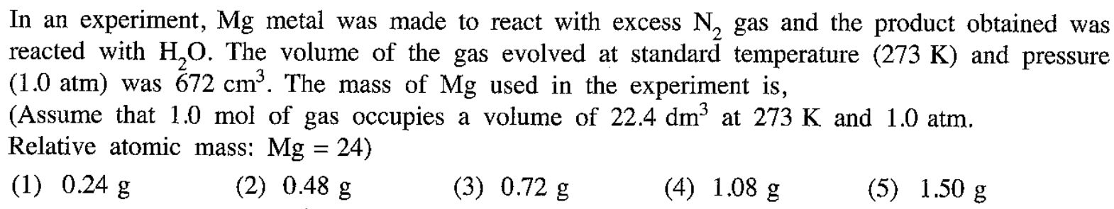 AL 2021 Chemistry Unit 4 Question 22